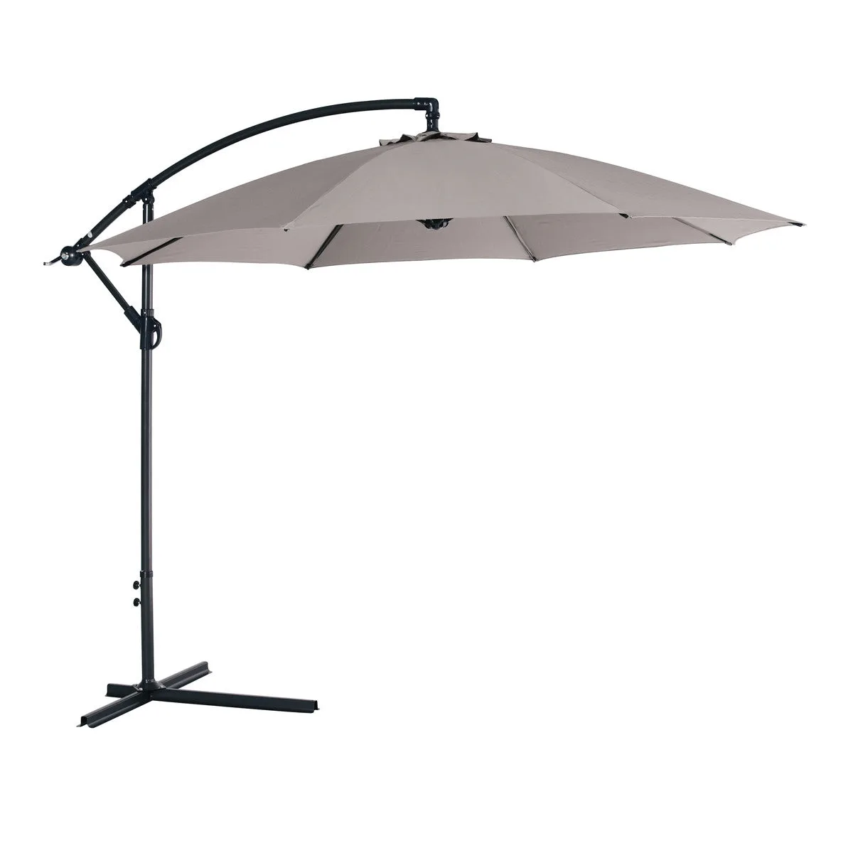 Athene parasol - Ø300 cm - carbon black - zand