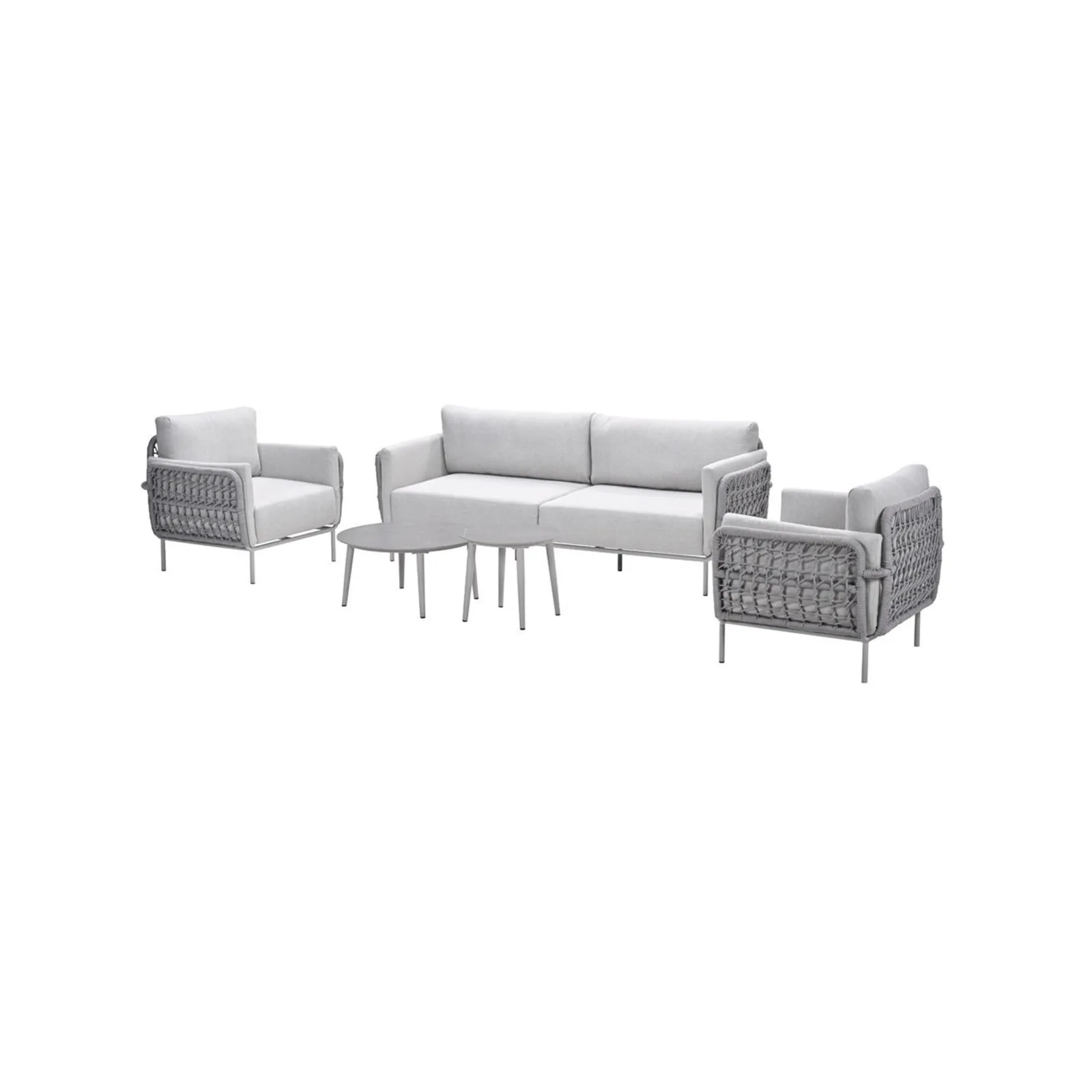 Cavallo stoel-bank loungeset - 5-delig - taupe - sand - valley sand - Centostone Sicilian grey