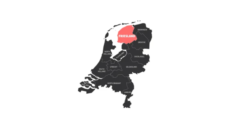 Kaart van Friesland