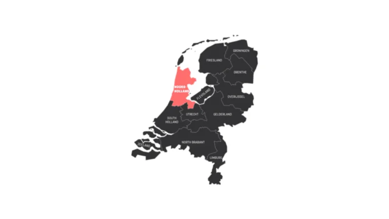 Kaart van Noord-Holland